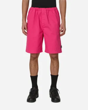 Gebürstete Strandshorts in Knallrosa