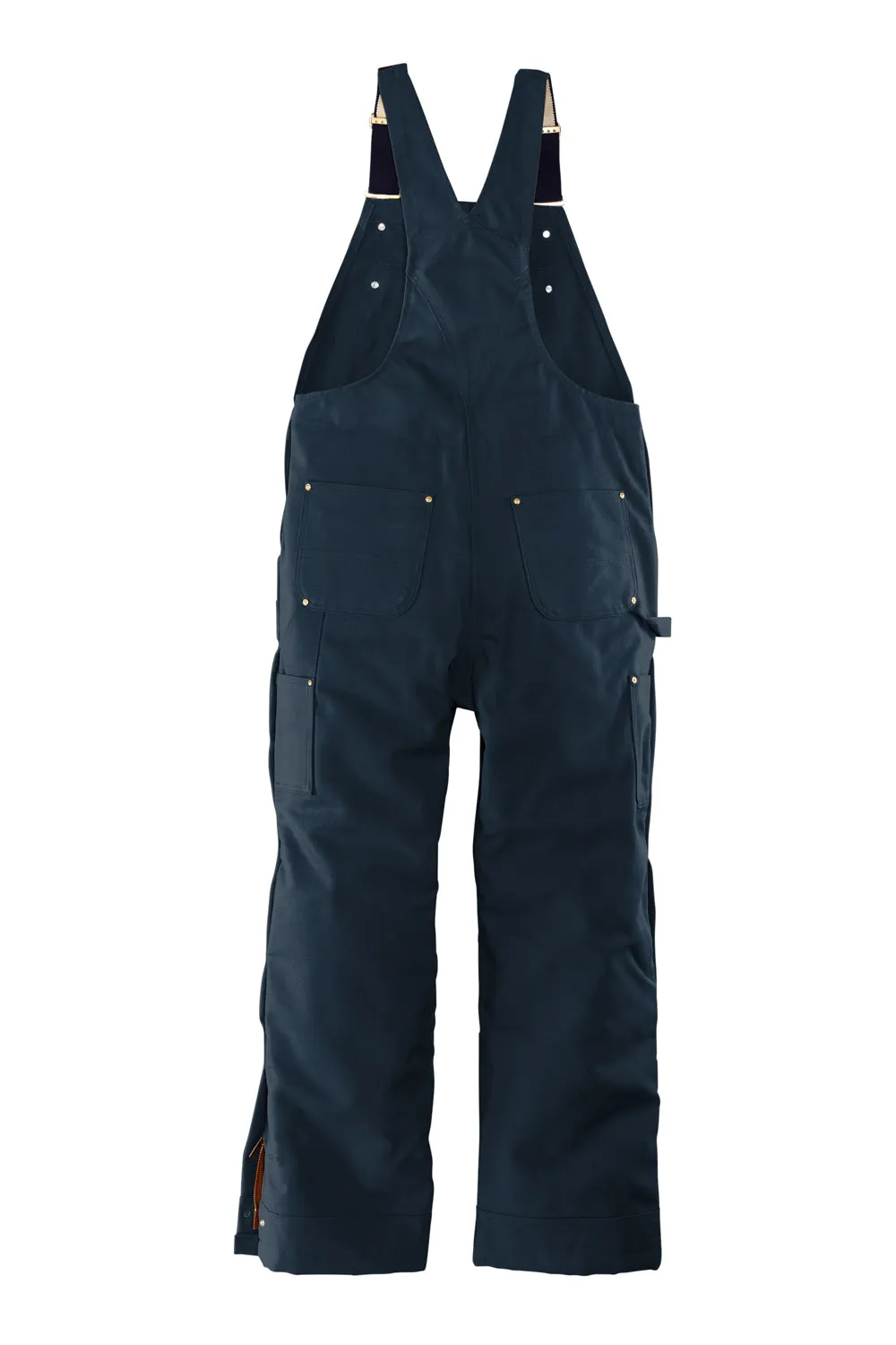 Carhartt Herren Steife Ente Isolierte Latzhose mit Taschen - Dunkelmarineblau