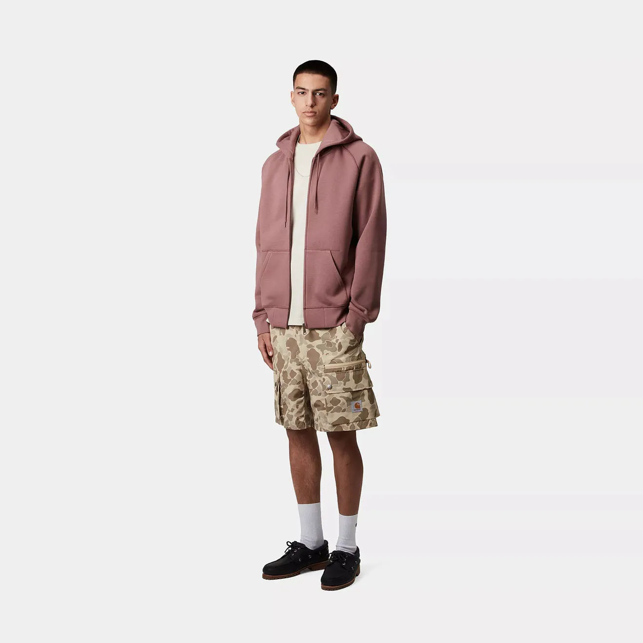 Carhartt WIP Kapuzen-Chase-Jacke in Duskypink / Gold