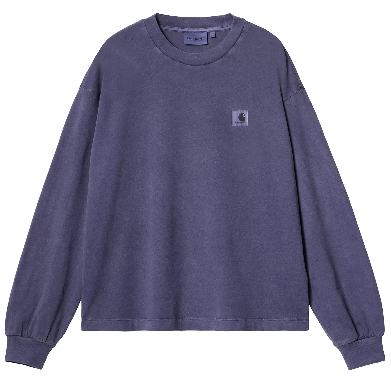 Carhartt WIP Damen Langarm Nelson T-Shirt Aura Garngefärbt