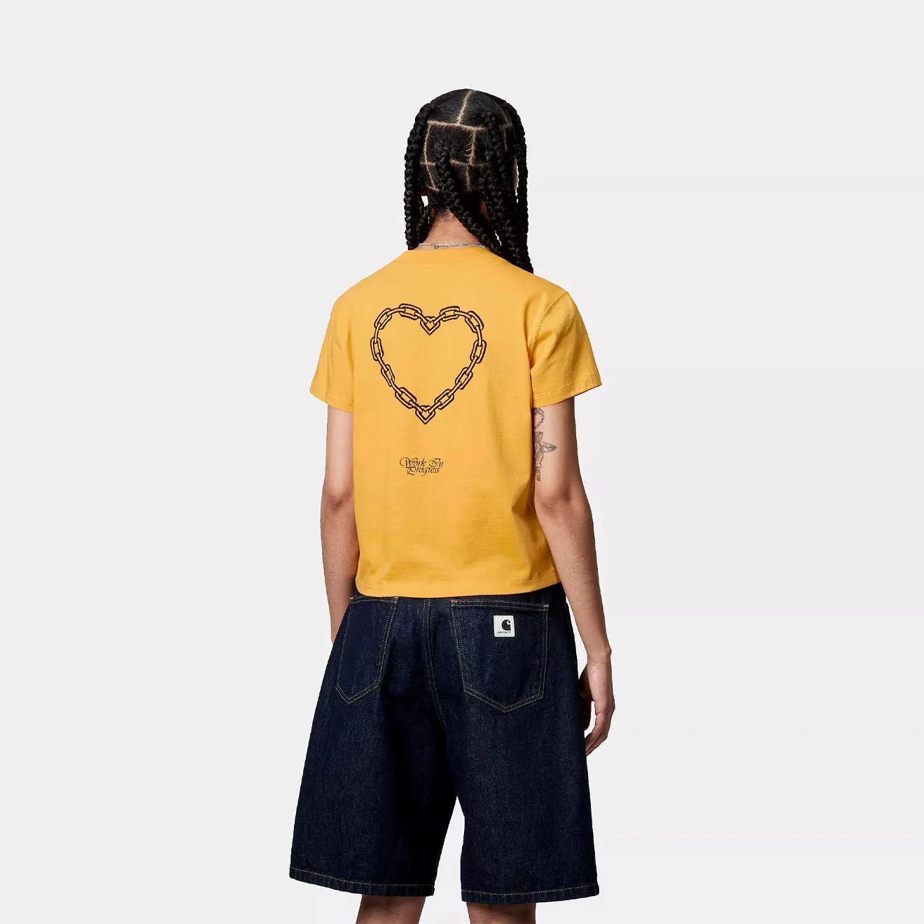 Carhartt WIP Damen S/S T-Shirt mit Kette Quince / Schwarz