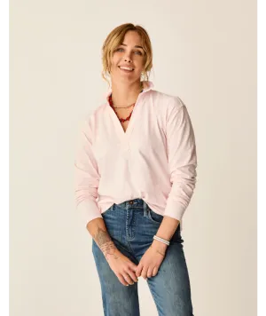 Carve Designs Mara Slub Polo Langarm-Shirt - Pastell