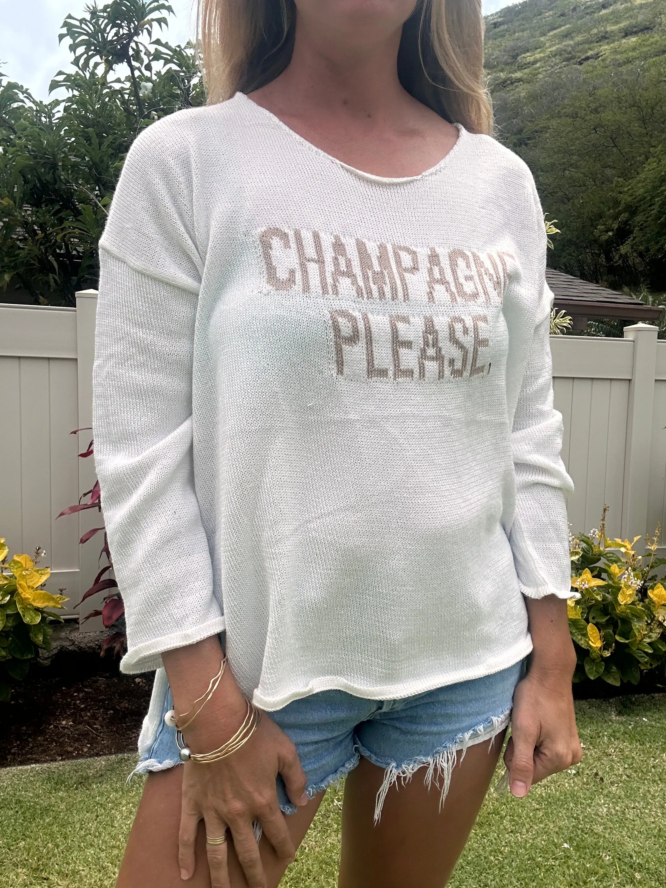 Champagne Please Pullover