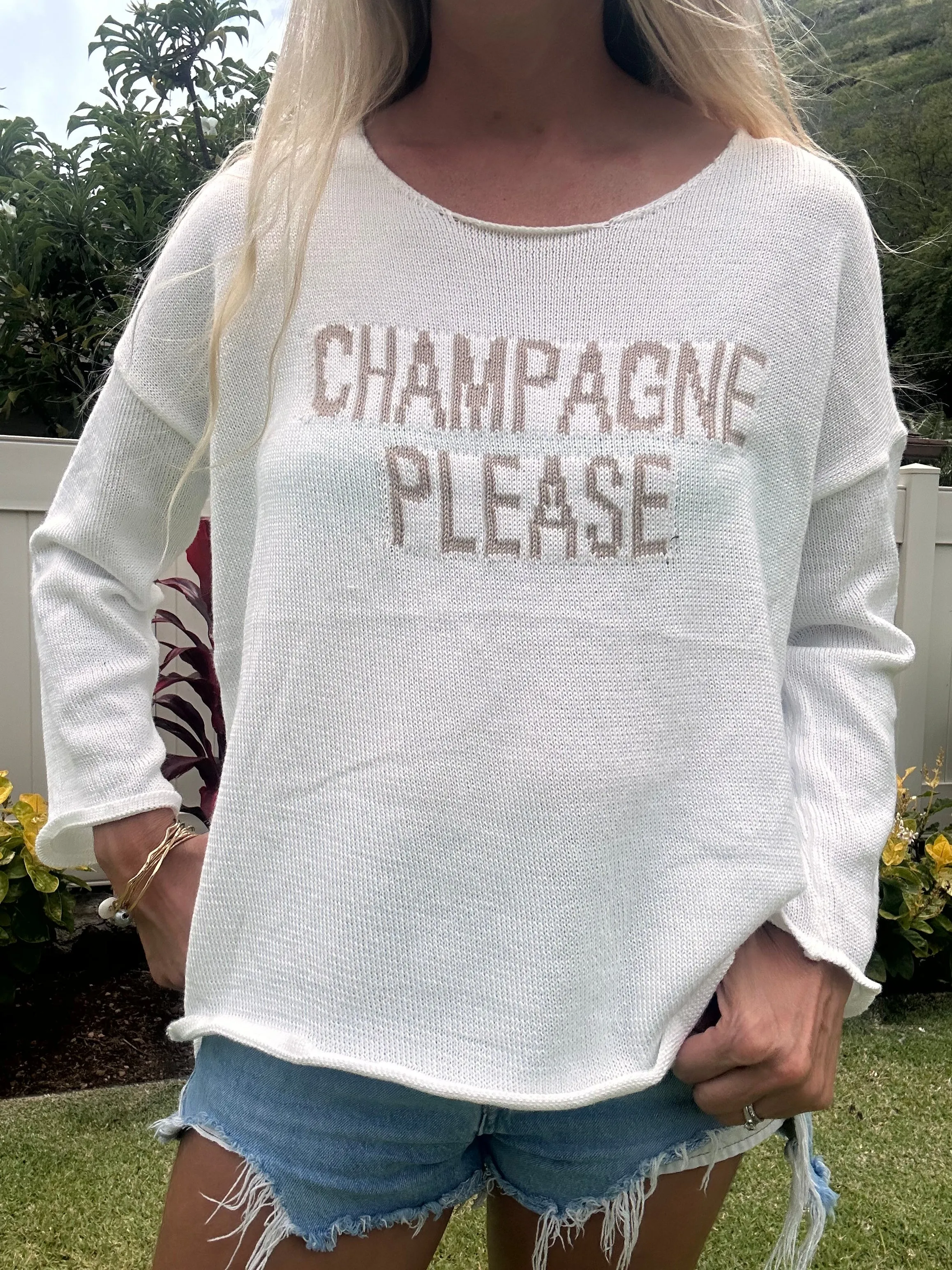 Champagne Please Pullover