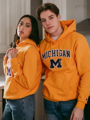 CHAMPION ECO POWERBLEND MICHIGAN UNIVERSITY KAPUZENPULLOVER - AUSVERKAUF