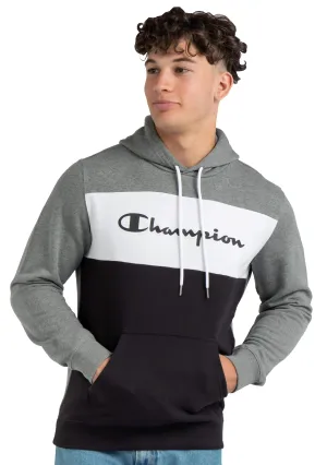 Champion Herren EU Roch Colourblock Hoodie Grau/Schwarz <br> AVX3A1 BXM