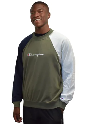 Champion Herren French Terry Colour Block Crew <BR> AWHVN