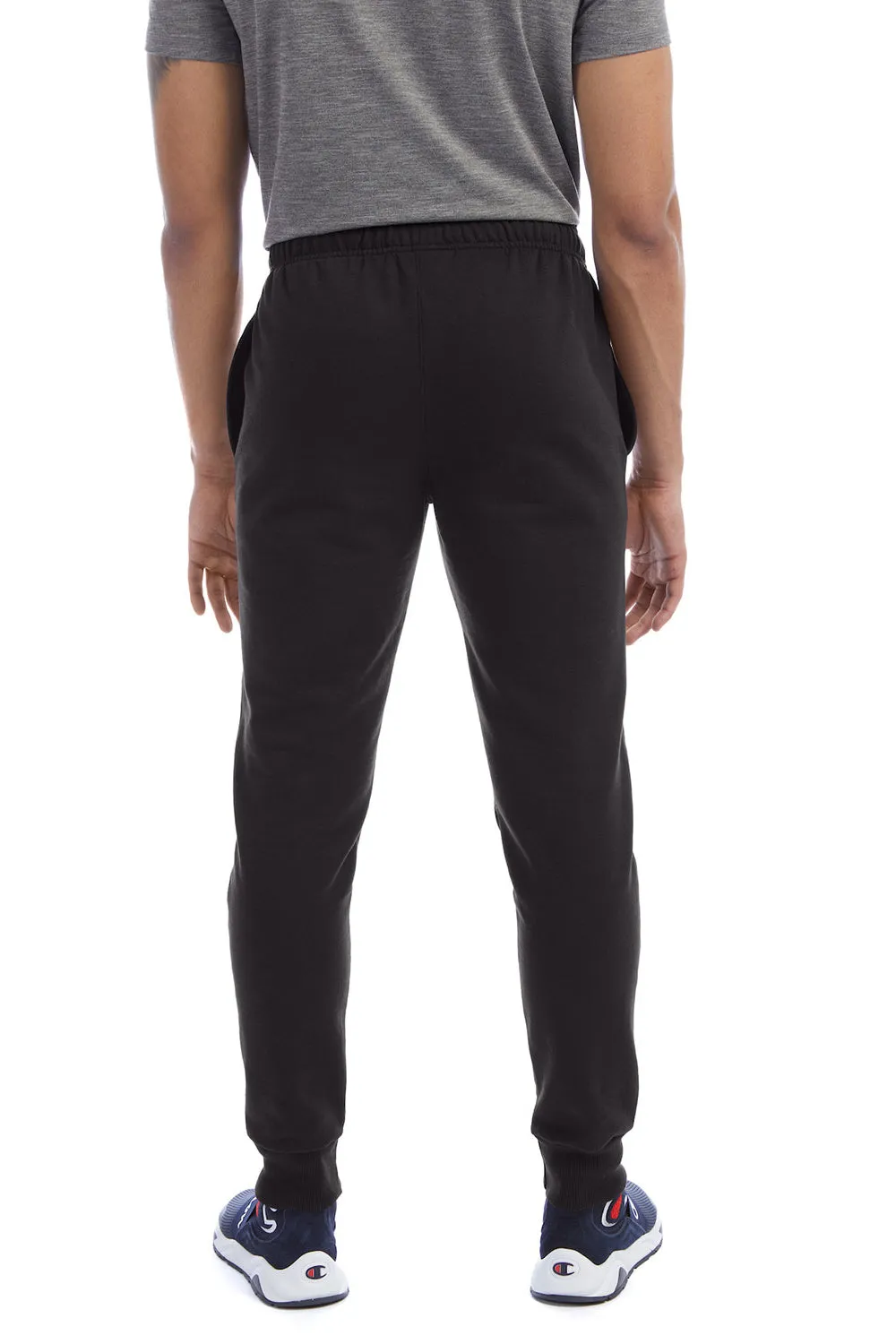 Champion Herren Power Blend Fleece Joggerhose mit Taschen - Schwarz