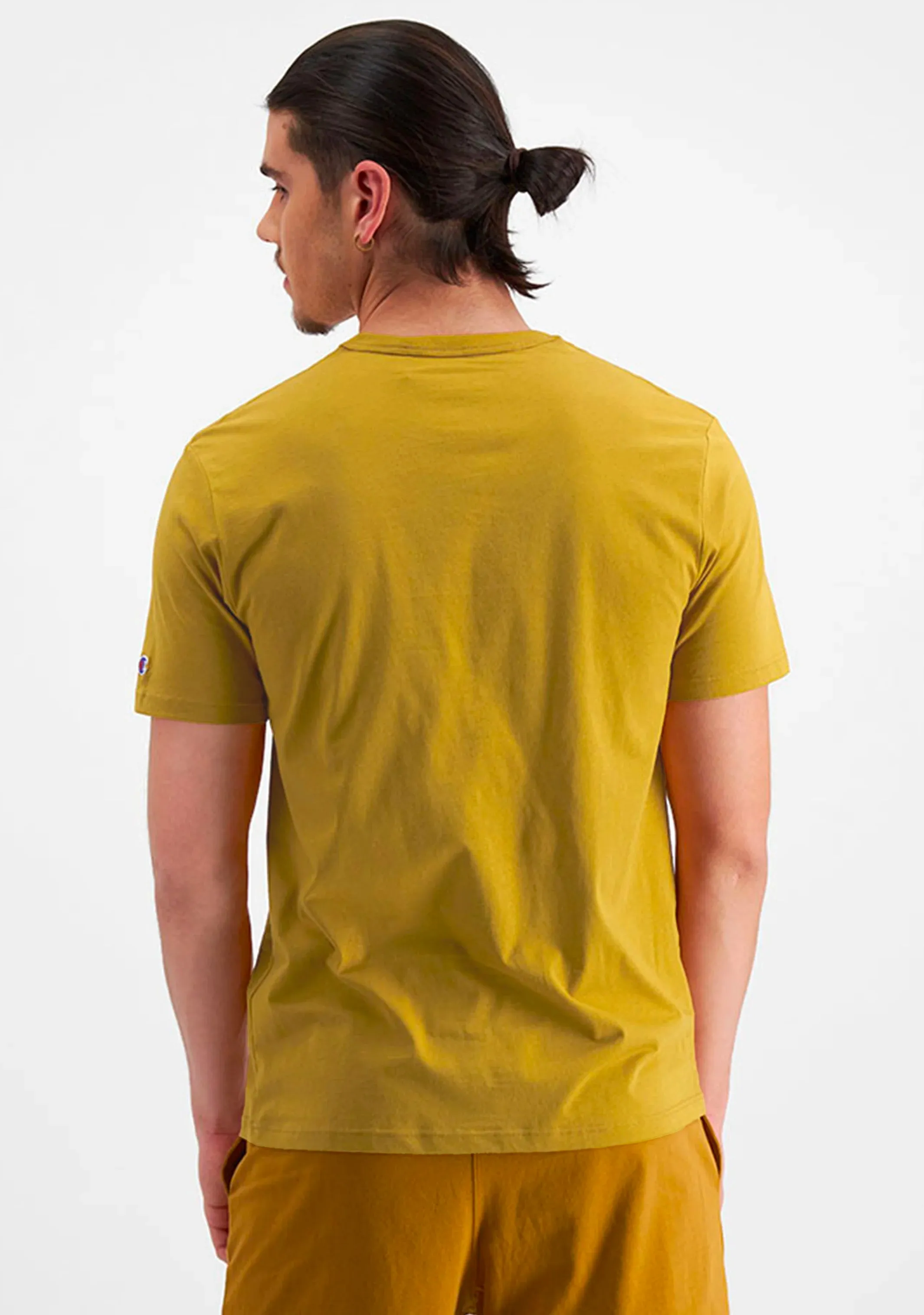 Champion Männer Script Logo Kurzarm T-Shirt Royal Gold