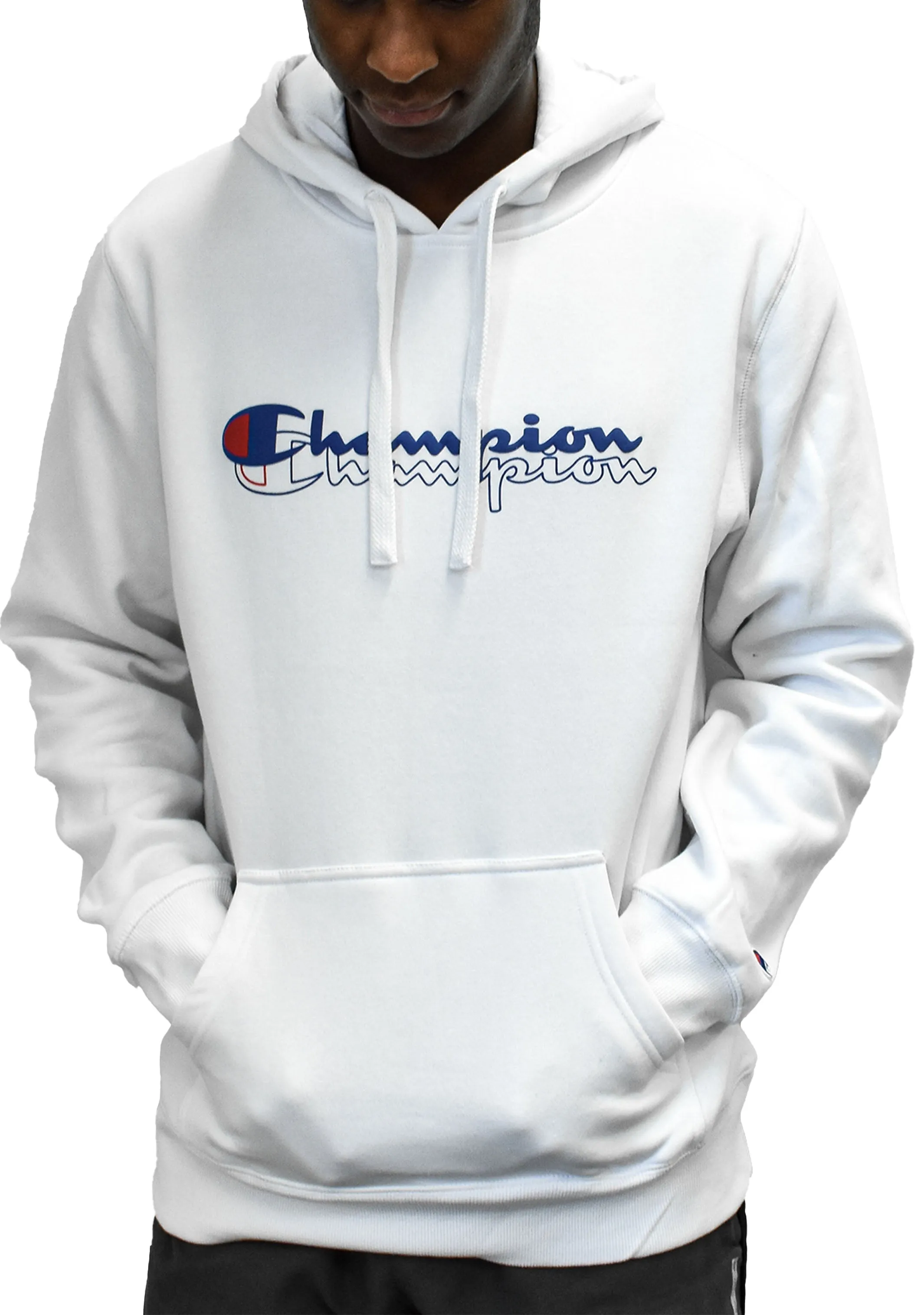 Champion Herren Sportliches Grafikdruck Hoodie <BR> AXWPN JP2