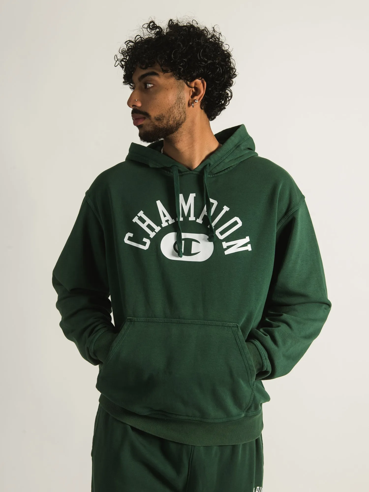 CHAMPION VINTAGE WASH VARSITY HOODIE - AUSVERKAUF
