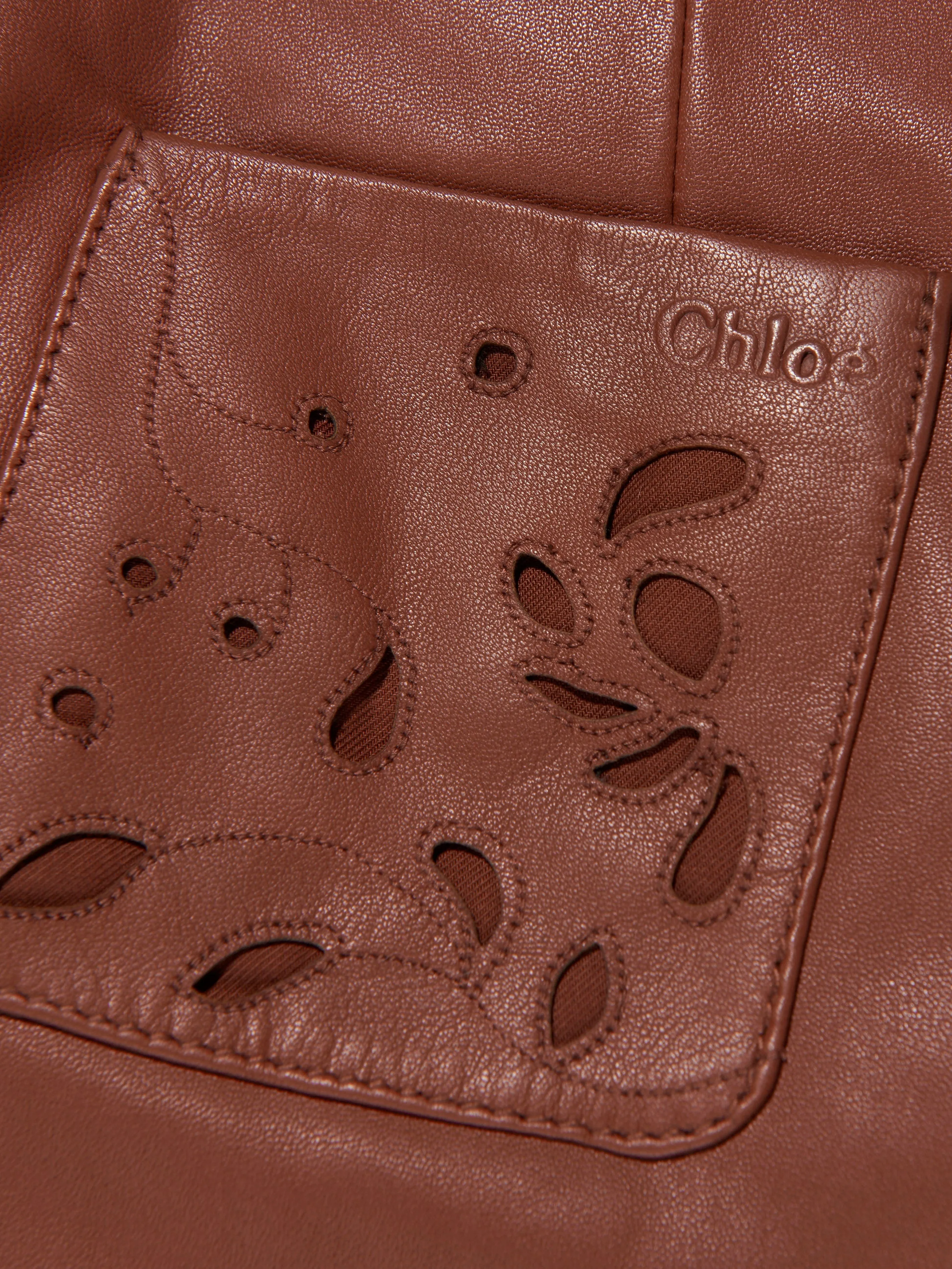 Chloé Lederhosen für Mädchen in Karmesinrot