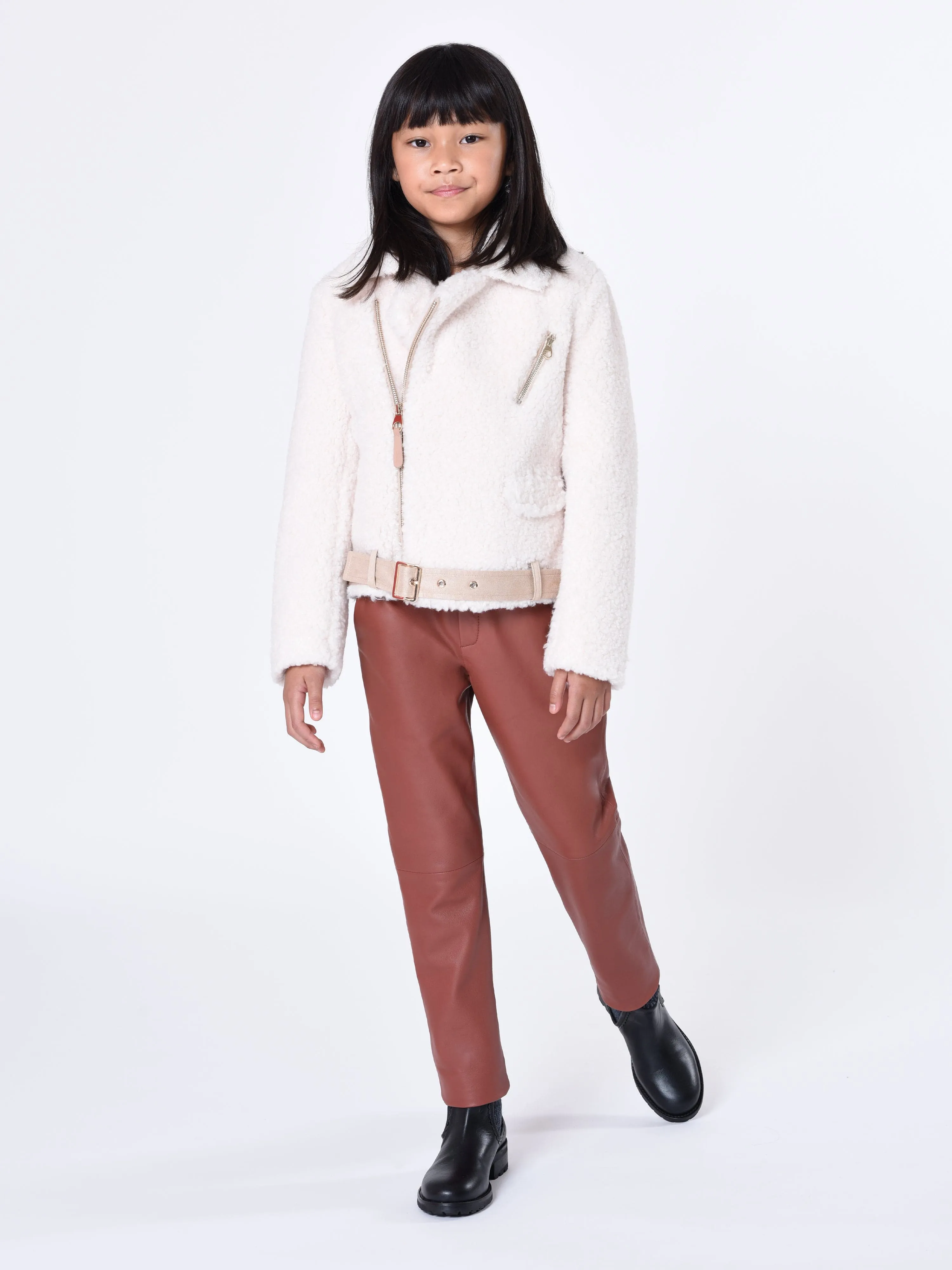 Chloé Lederhosen für Mädchen in Karmesinrot
