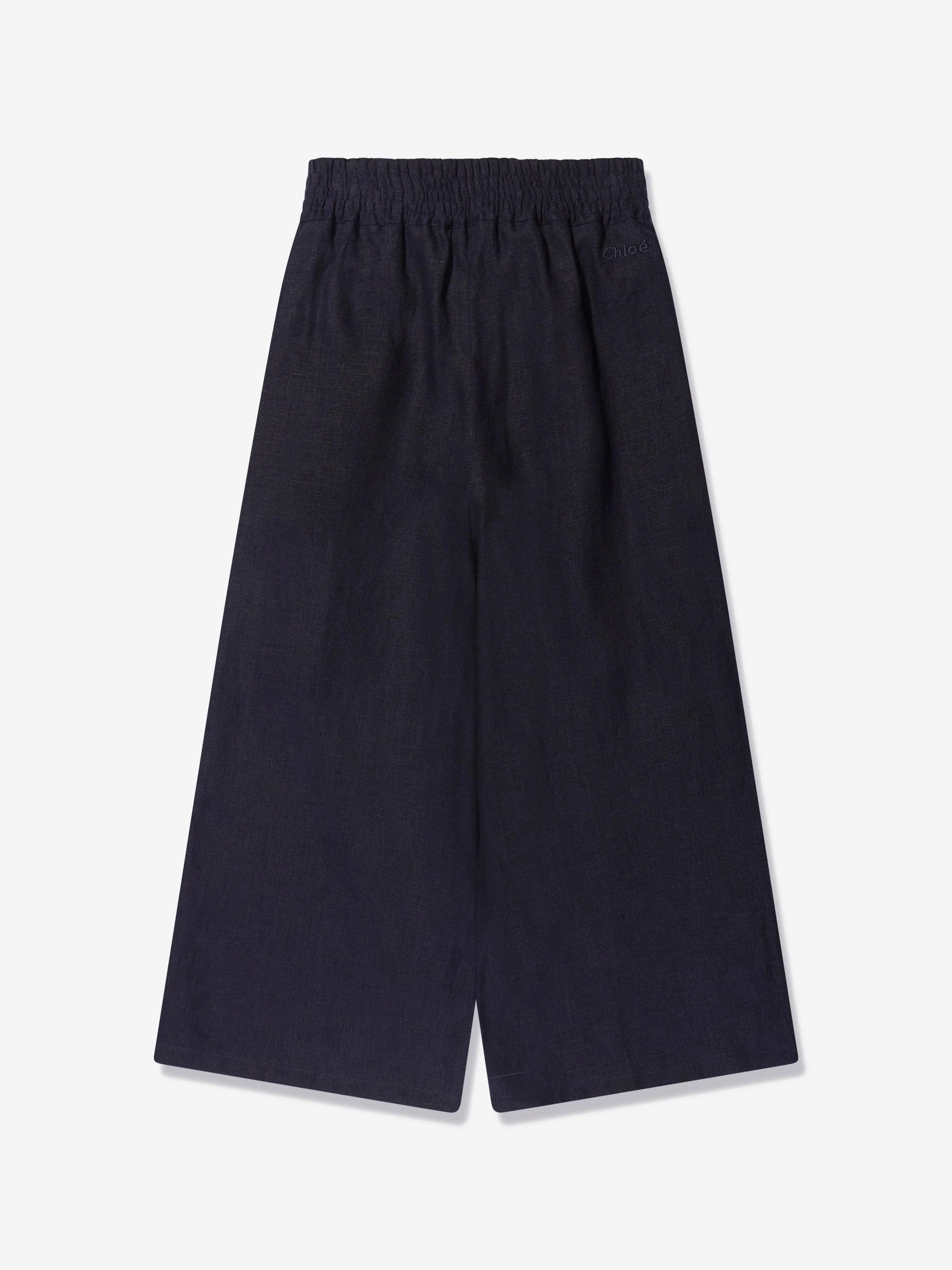 Chloé Mädchen Leinenhose in Marineblau