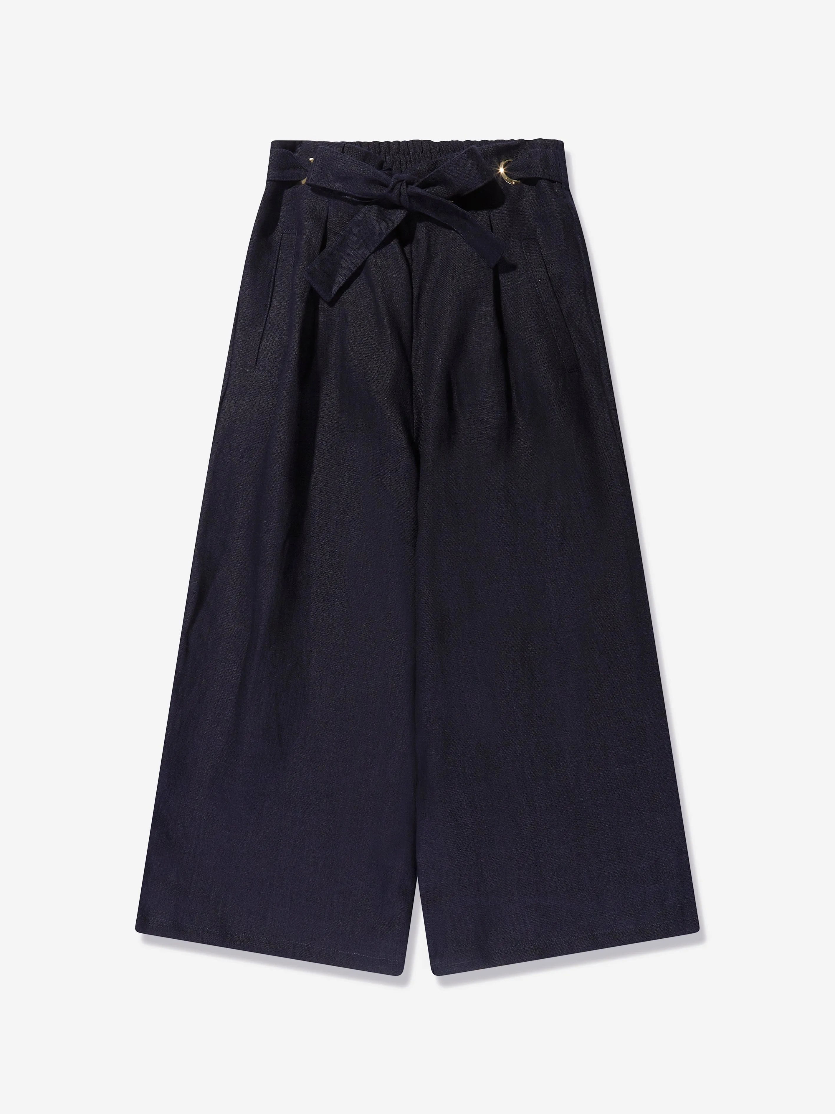 Chloé Mädchen Leinenhose in Marineblau