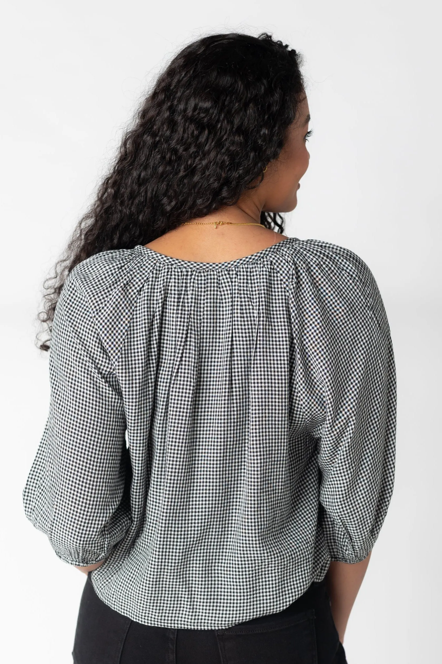 Citrus Southtown Gingham Bluse