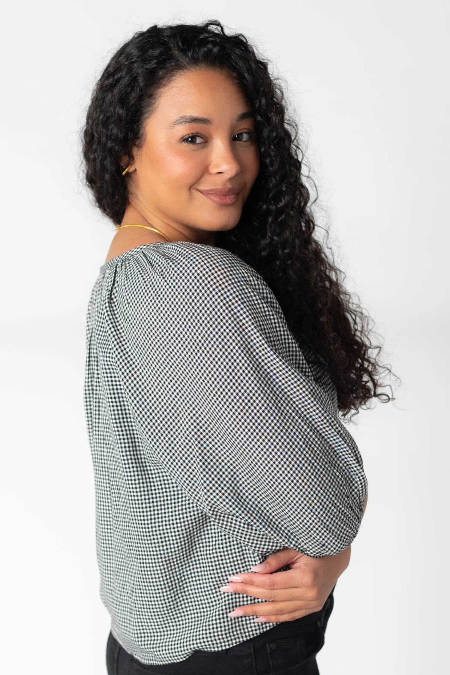 Citrus Southtown Gingham Bluse