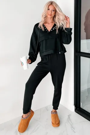 Cool Wie Eine Gurke Kapuzenpullover & Jogginghosen-Set (Schwarz)