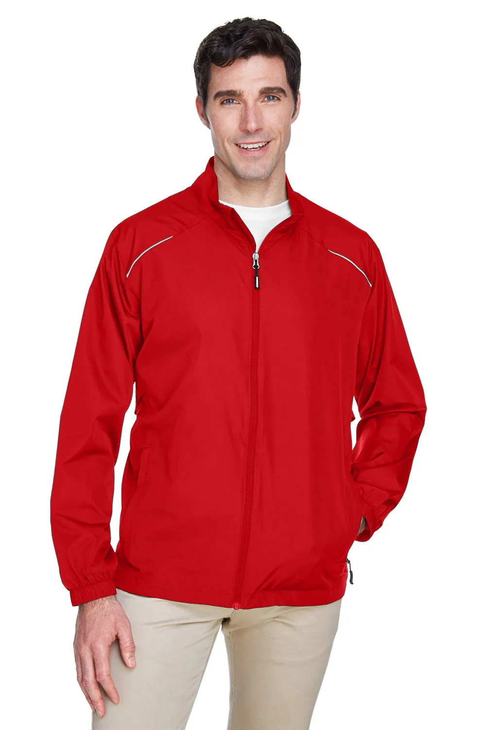 Core 365 Herren Motivationsjacke wasserabweisend mit Vollreißverschluss - Klassisches Rot
