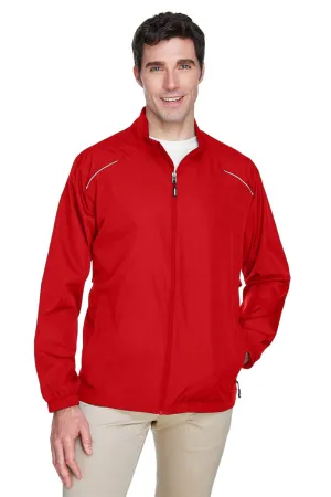 Core 365 Herren Motivationsjacke wasserabweisend mit Vollreißverschluss - Klassisches Rot
