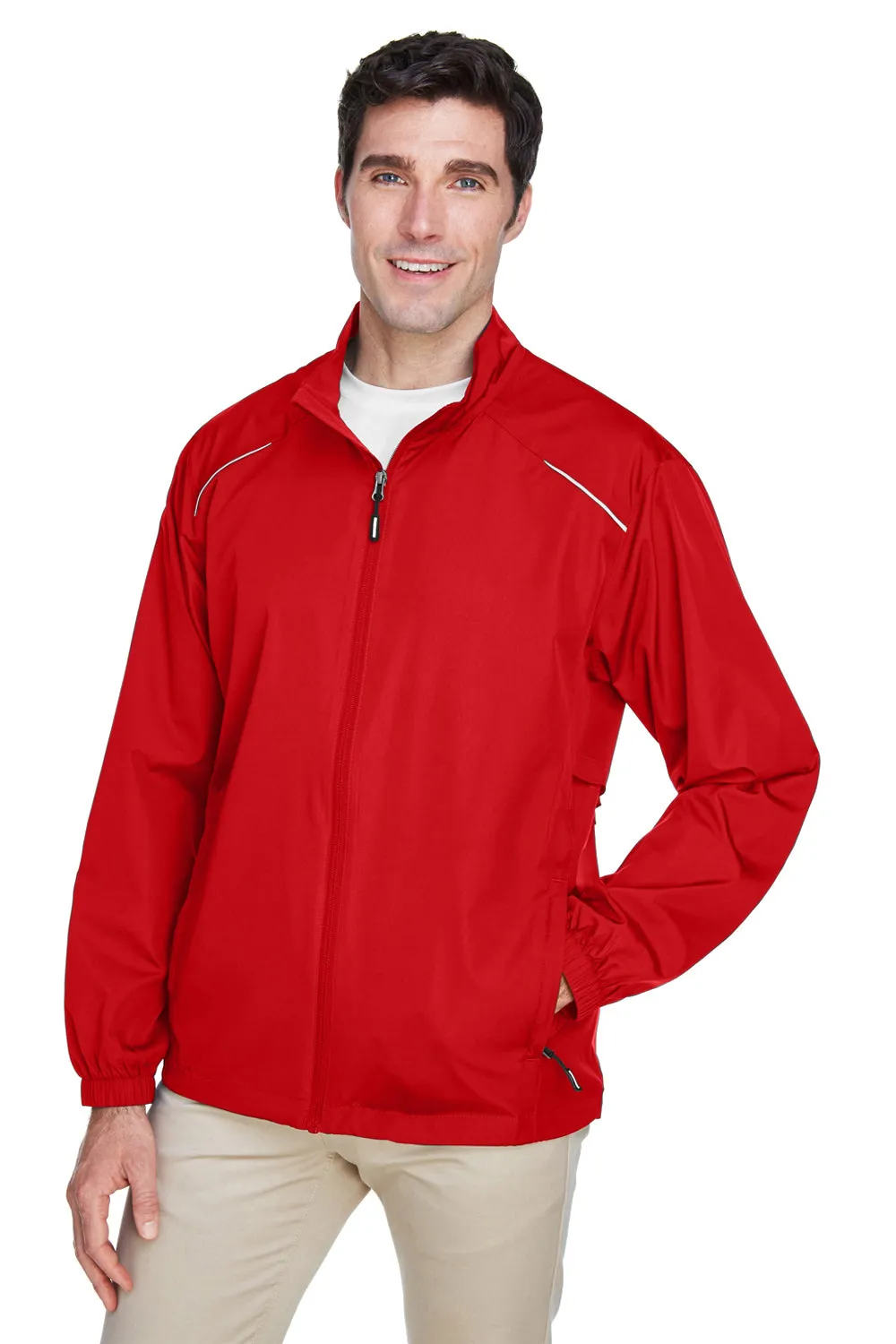 Core 365 Herren Motivationsjacke wasserabweisend mit Vollreißverschluss - Klassisches Rot