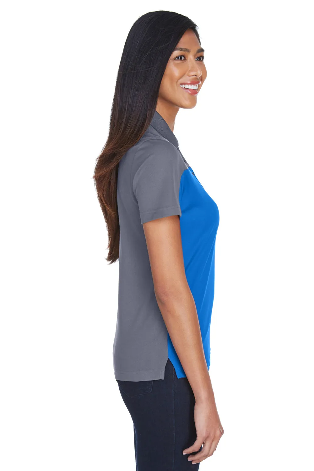Core 365 Damen Balance Performance Feuchtigkeitstransportierendes Kurzarm-Polohemd - Echt Royalblau/Kohlgrau