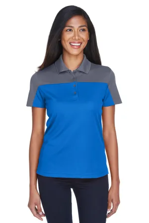 Core 365 Damen Balance Performance Feuchtigkeitstransportierendes Kurzarm-Polohemd - Echt Royalblau/Kohlgrau