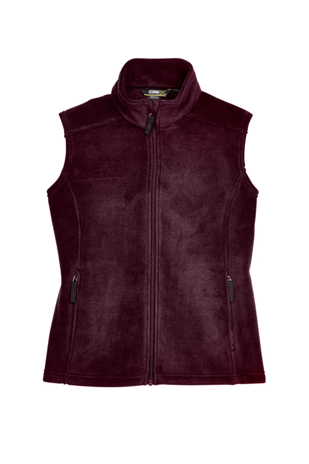 Core 365 Damen Journey Pill Resistant Fleece Weste mit vollem Reißverschluss - Burgunder