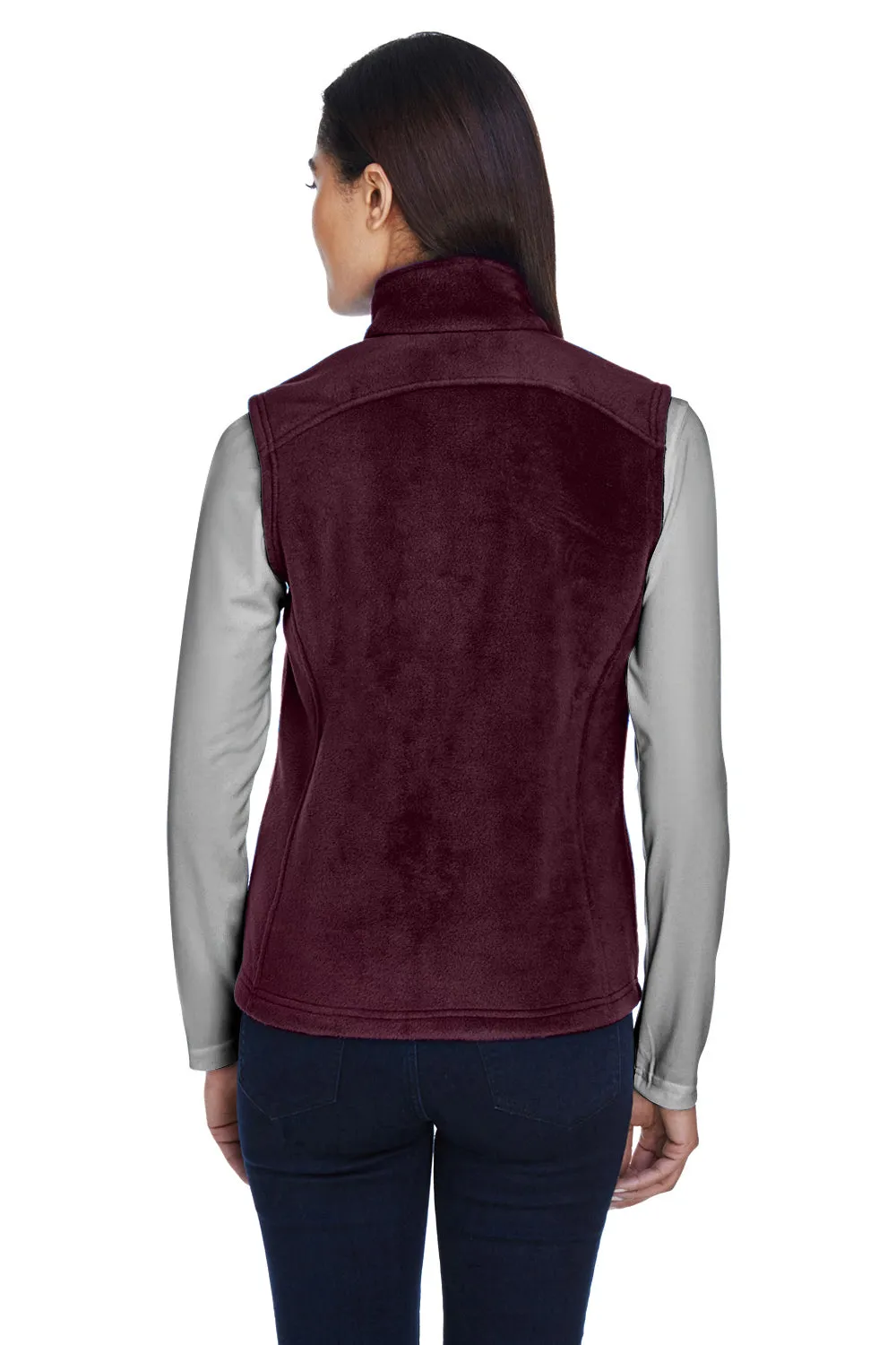 Core 365 Damen Journey Pill Resistant Fleece Weste mit vollem Reißverschluss - Burgunder