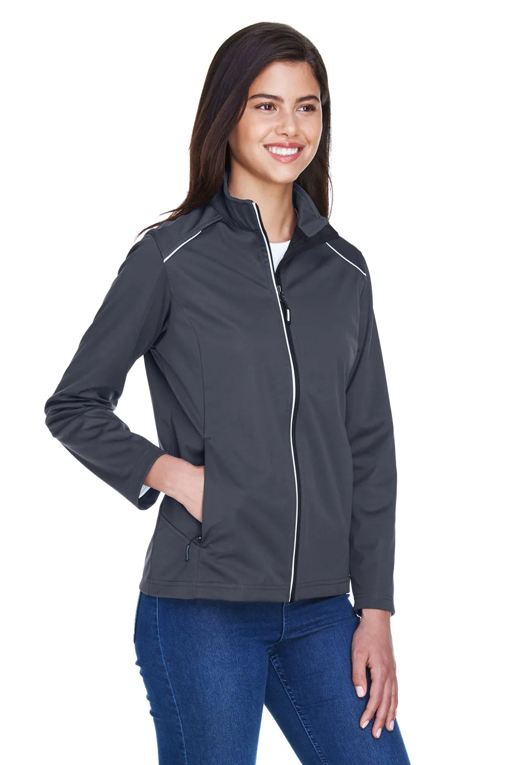 Core 365 Damen Techno Lite Wasserdichte Reißverschlussjacke - Kohlegrau