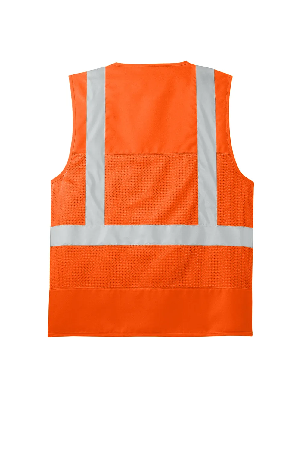 CornerStone Herren ANSI 107 Klasse 2 Sicherheits-Weste mit vollem Reißverschluss - Sicherheitsorange