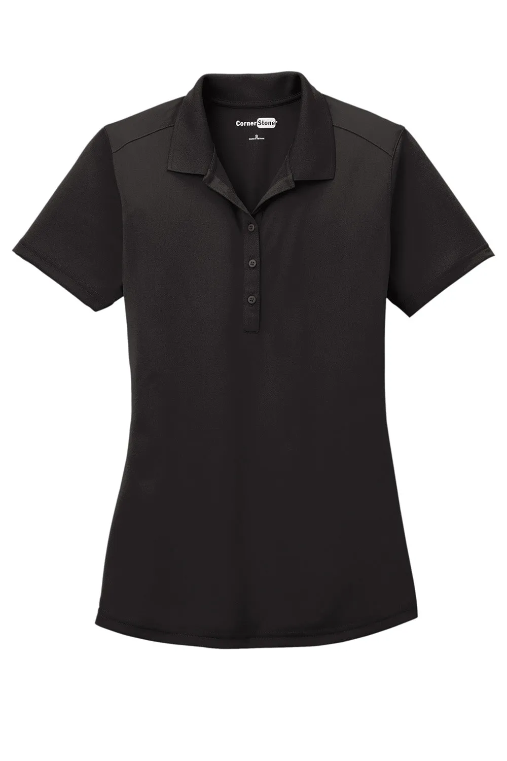 CornerStone Damen Select Feuchtigkeitstransportierendes Kurzarm-Polohemd - Schwarz