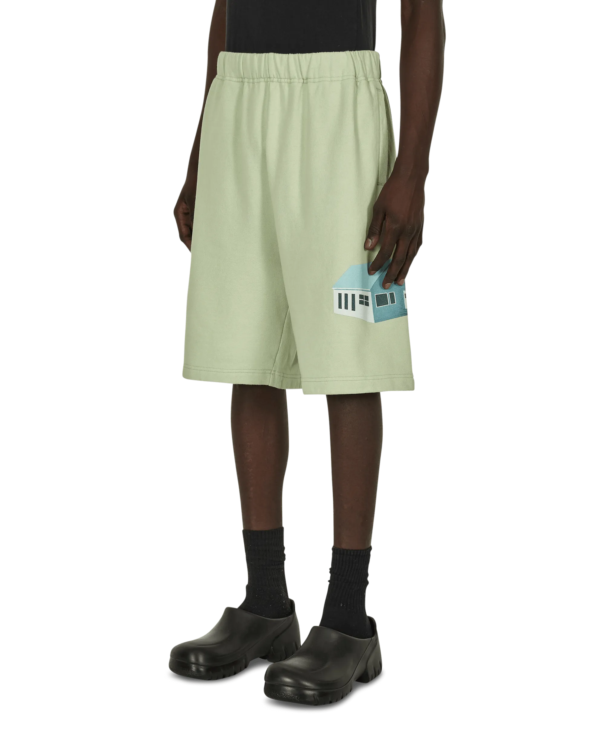 Baumwoll-Sweatshorts Grün