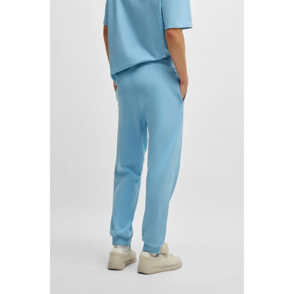 Baumwoll-Frottee-Jogginghose mit Happy-HUGO-Logo-Patch