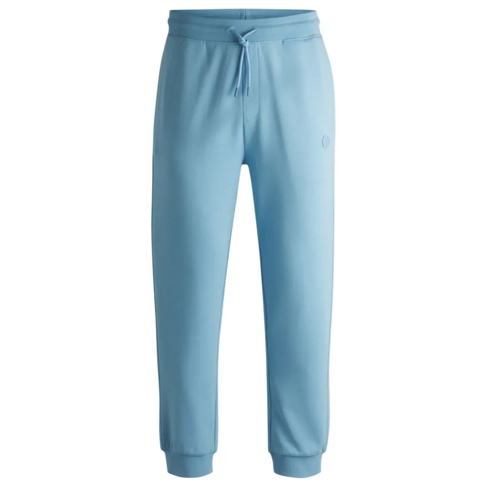 Baumwoll-Frottee-Jogginghose mit Happy-HUGO-Logo-Patch