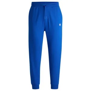 Baumwoll-Frottee-Jogginghose mit Happy-HUGO-Logo-Patch