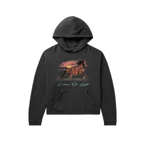 Creer De L’art Pferd Fleece Kapuzenpullover 14 oz
