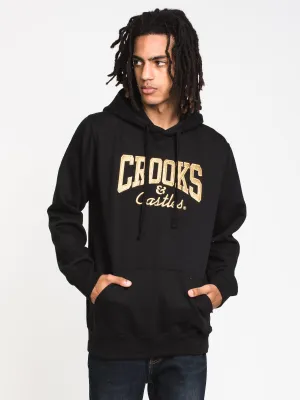 CROOKS & CASTLES OG CORE LOGO BESTICKTER PULLOVER HOODIE - AUSVERKAUF