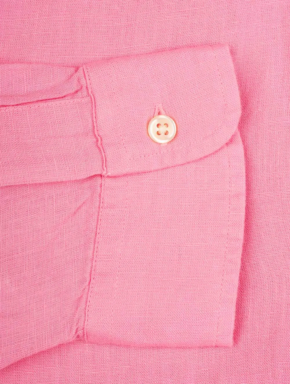 Maßgeschneidertes Leinenhemd in Rosa