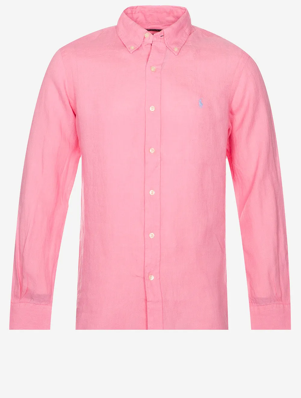Maßgeschneidertes Leinenhemd in Rosa