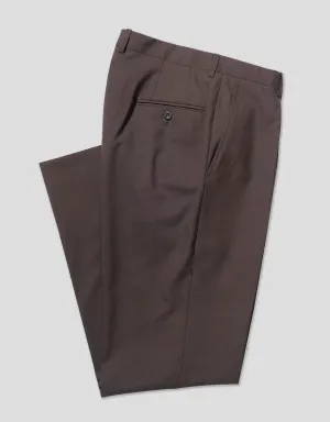 DUNKELBRAUNE WOLLHOSE MIT EINZELFALTE