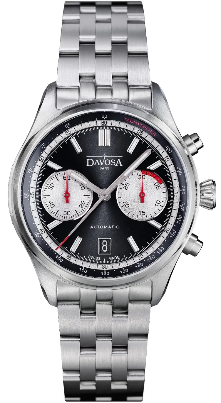 Davosa Uhren Davosa Newton Pilot Rally Schwarz Armband Limited Edition Uhr