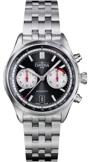 Davosa Uhren Davosa Newton Pilot Rally Schwarz Armband Limited Edition Uhr