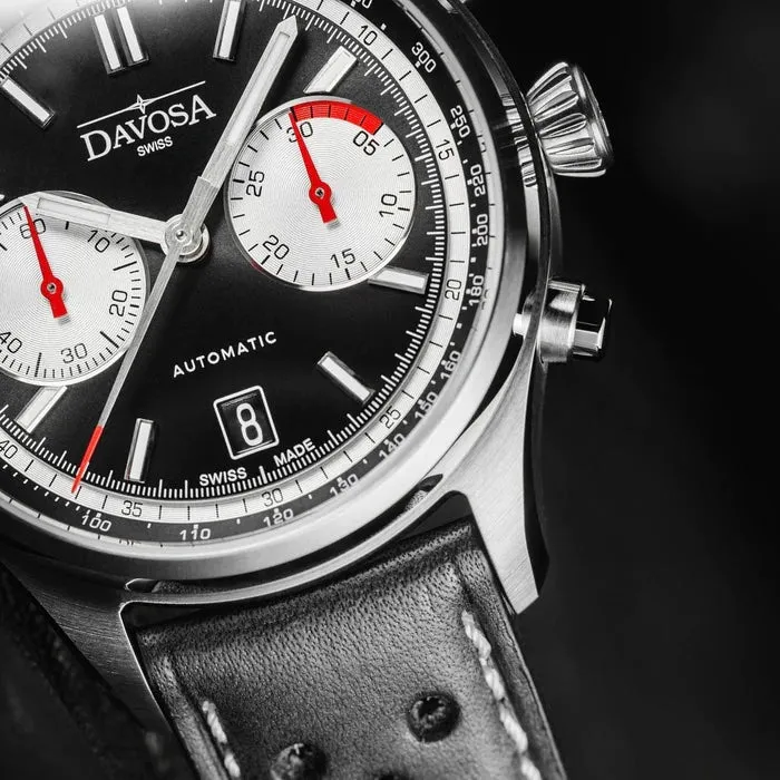 Davosa Uhren Davosa Newton Pilot Rally Chronograph Black Limited Edition Uhr