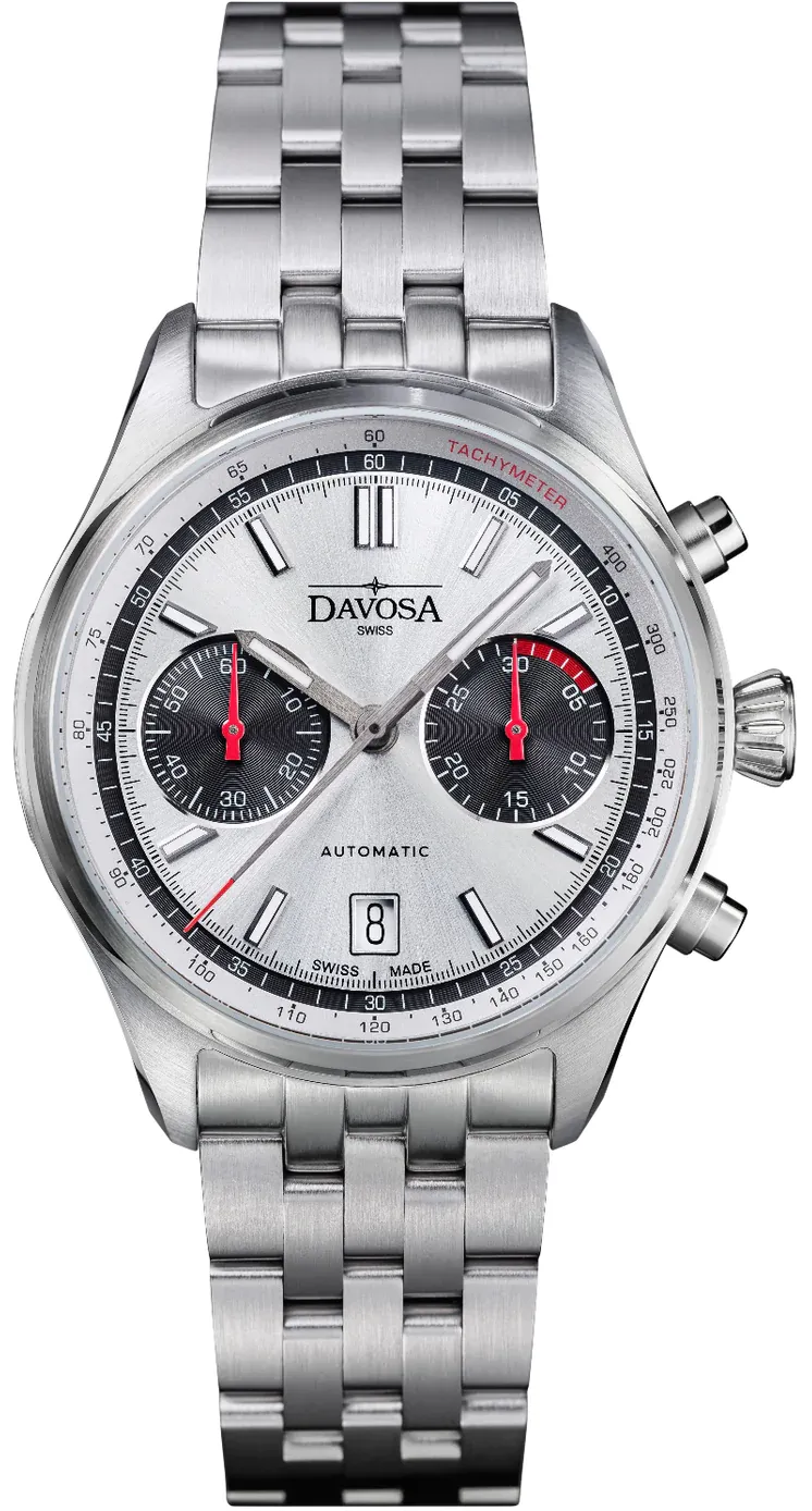 Davosa Uhren Davosa Newton Pilot Rally Silber Armband Limited Edition Uhr