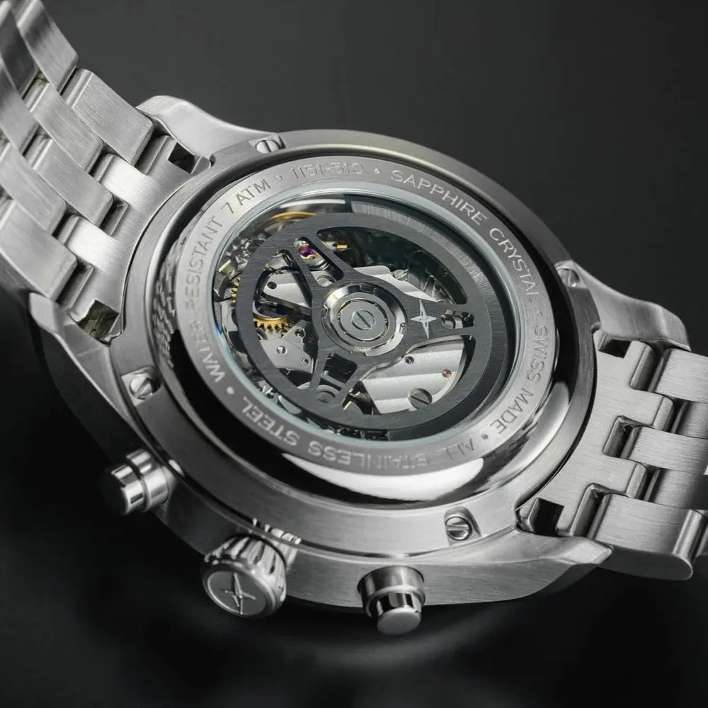 Davosa Uhren Davosa Newton Pilot Rally Silber Armband Limited Edition Uhr