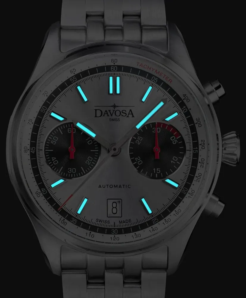 Davosa Uhren Davosa Newton Pilot Rally Silber Armband Limited Edition Uhr