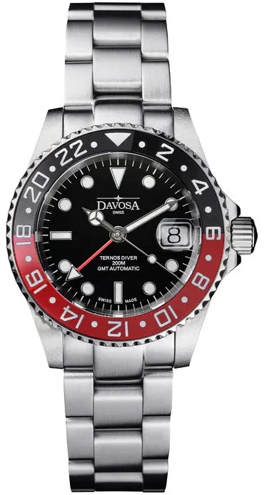 Davosa Uhren Davosa Ternos Keramik GMT Armbanduhr mit Dreifach-Armband