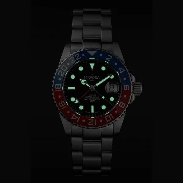 Davosa Uhren Davosa Ternos Professional GMT Armbanduhr mit Dreifach-Armband