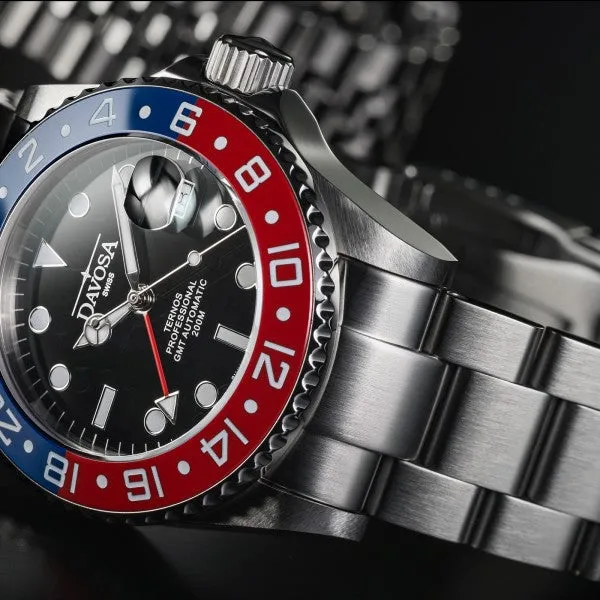 Davosa Uhren Davosa Ternos Professional GMT Armbanduhr mit Dreifach-Armband